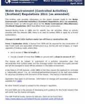 Briefing Note 17: Water Environment (CAR) Update